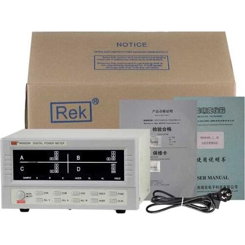 RS232 REK RK9830N LCD display three phase digital power factor meter digital 600V 40A 1000kw/h