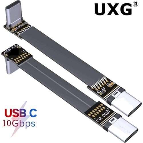 FPV USB3.1 Type-C USB-C FPC Ribbon Extension cable Multicopter Aerial Photography male/male flat cable Gen2 3CM 5CM 10CM 1M 2M