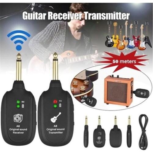 A8 Guitar Wireless Transmission System USB Rechargeable Electric Guitar Transmitter & Receiver Anti-interference High-Frequency