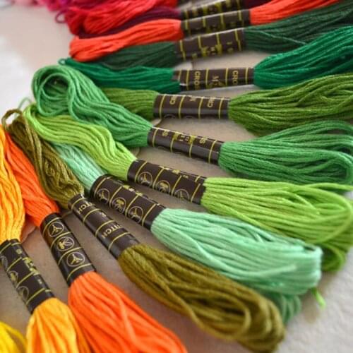 Mixed 50 Colors Threads Line Polyester Cross Stitch Cotton Embroidery Thread Floss Sewing Skeins Craft Knitting Spiraea