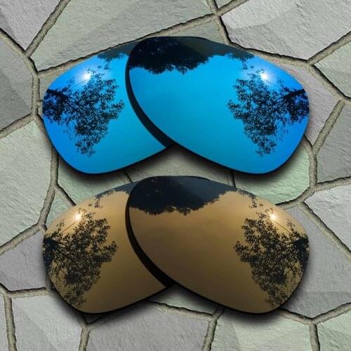 Sky Blue&Bronze Copper Sunglasses Polarized Replacement Lenses for Oakley Felon