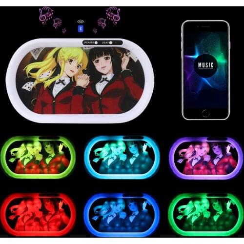 7 Colors Changeable Tobacco Rolling Tray Bluetooth Speaker Build In Voice Control Glow LED Light Tray Smoking Accessories