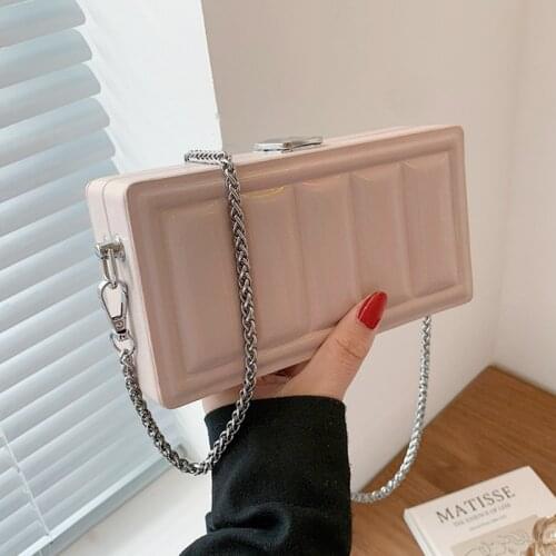 2021 Women Box Mini Suitcase Chain Crossbody Bag Female Luxury Designer Shoulder Messenger Bags High Quality Square Tote Clutch