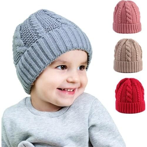 0-3T Baby Boy Girl Winter Hat Woolen Warm Knitted Toddler Kids Hat Skullies Beanies Infant Children Hats and Caps czapka zimowa