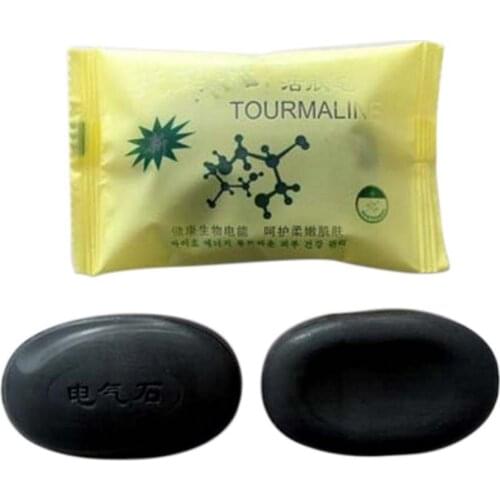 1pcs New 50g Bamboo Charcoal Tourmaline Soap Personal Care Soap Face & Body Beauty Healthy Care Gift For Women Bath Accessories