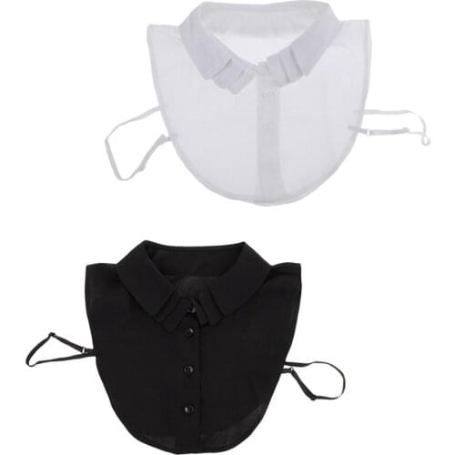 2 Pieces Vintage Multilayer Womens Fake Half Shirt Detachable Collar