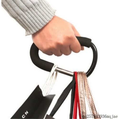 200pcs Aluminium Carrier Hook Clip Baby Stroller Hooks Button Carabiner Shopping Bags Carriage Hooks Pushchair Pram Bags