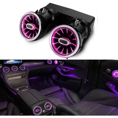 3/64 colors rear air vent ambient light back air conditioner outlet nozzle neon light for benz c glc e class w205 x253 w213 LED