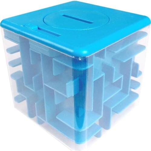 3D Maze Intellectual Money Box Stimulate Child Potential Creative Thinking Labyrinth Puzzle Cube Piggy Bank Educational Toys