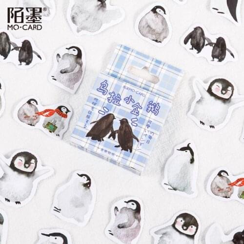 46Pcs/Box Cute Cartoon Penguin Stickers Scrapbooking Decoration DIY Diary Album Stickers Stationery Supplies
