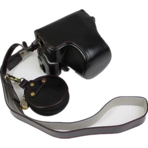 Battery Opening PU Leather Camera Case Bag For Canon EOSM6 Mark II EOSM6II Camera Video Full Cover With Storage Bag And Strap