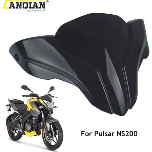 For BAJAJ Pulsar NS200 NS 200 Motocycle Accessories Pastic Protective Windshield Motobike flectors WindScreen Wind Shield Screen