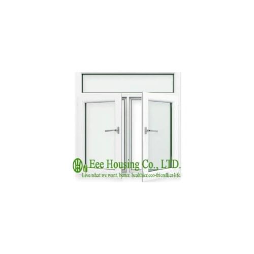 Economical Upvc Arched casement window for apartment, double glazing arch upvc window with white profile, arch top windows
