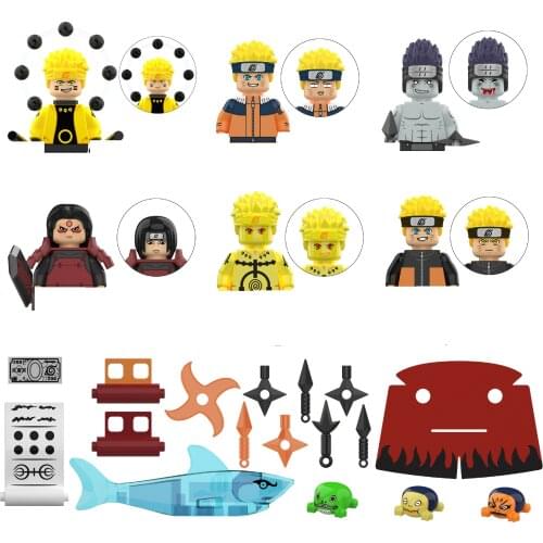 Hot Animation Anime Figure Action Head Models Montessori Toy Building Blocks Compatible Bricks MOC Educational For boy Kids Gift
