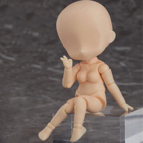 10cm Kawai Movable jointed dolls bjd Naked body doll Model without head Action Figure Toys Mannequin Art Sketch Draw figures DIY