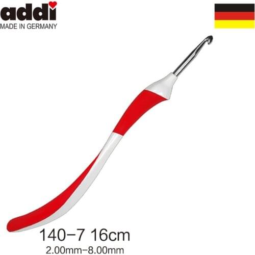 GERMANY 2017 addi 140-7 16CM addi-Swing Aluminium Crochet Hook Choose size 2mm 2.5mm 3.25mm 3.5mm 3.75mm 4mm 5mm 6mm 7mm 8mm