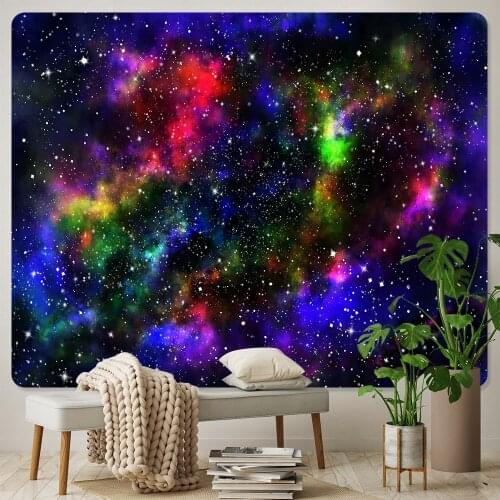 Universe Starry Sky Psychedelic Scene Home Decor Tapestry Bohemian Decor Tapestry Hippie Sheets Sofa Blanket Yoga Mat