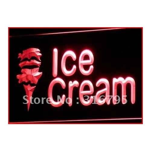 I113 OPEN Ice-cream Cafe Mini Bar NR LED Neon Light Light Signss On/Off Switch 20+ Colors 5 Sizes