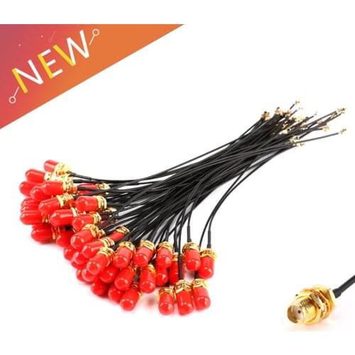 50PCS SMA Cable Straight JACK TO IPEX FEMALE connector RF Pigtail cable uFL/u.FL/IPX Antenna adapter wire for WIFI/GSM/GPS 15CM