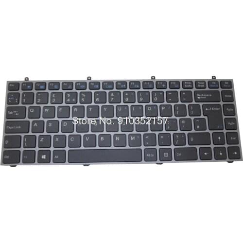 Laptop Keyboard For Exper Ultranote C4B-A01 C4B-541P C4B United Kingdom UK With Gray Frame Backlit New