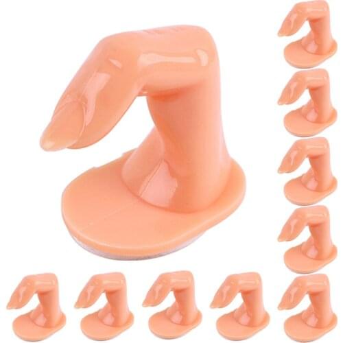10 Pcs Professional Practice Fake Finger Practice Manicure Model For Hand Manicure Nail Art Training Gel Polish Display Tools