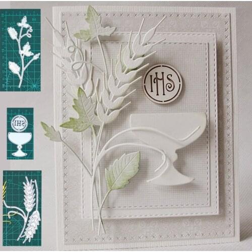 IHS Glory Trophy/Wheat Ears/Maple Leaf Metal Cutting Dies For Stamps Scrapbooking Stencils DIY Paper Album Cards Decor Embossing