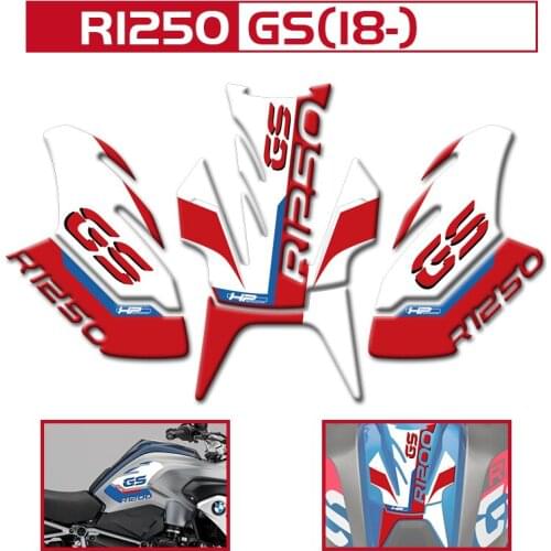 Motorcycle 3D Gas Fuel Tank Pad Protective Stickers For R1250GS R 1250 GS R1250 GS 2018-2020 Fishbone Protector Cover Decals