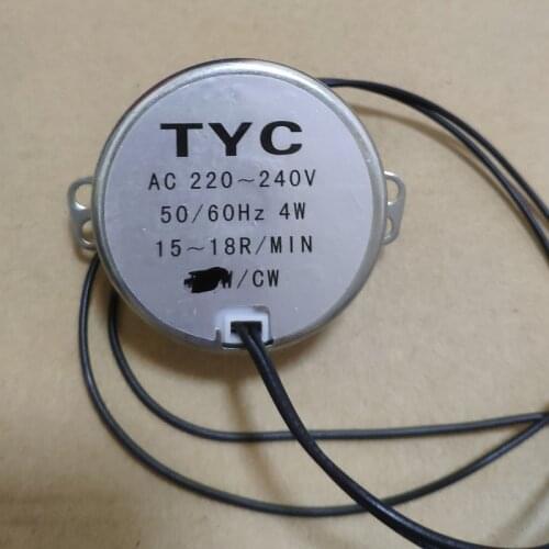 50mm 4W geared motor TYC-50 micro AC motor 15-18RPM 220V permanent synchronous motor ,shaft diameter 7mm