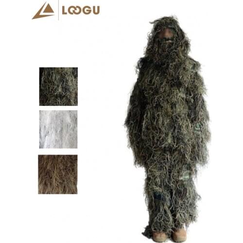 Men Hunting Clothes Snow Sand Jungle Ghillie Suit Sniper Hiding Military Uniform Army Camo Tactics Invisible Cloak Hunt Blind