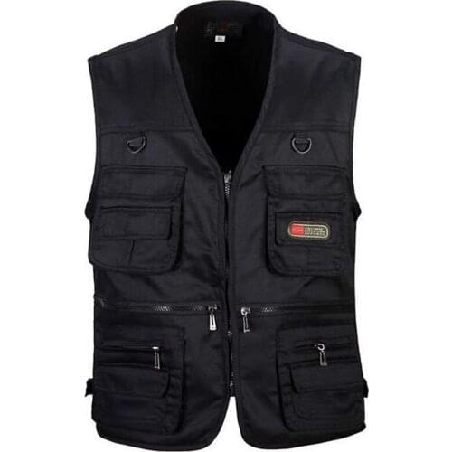 Mens Fishing Vest with Multi-Pocket Zip for Photography / Hunting / Travel Outdoor Sport