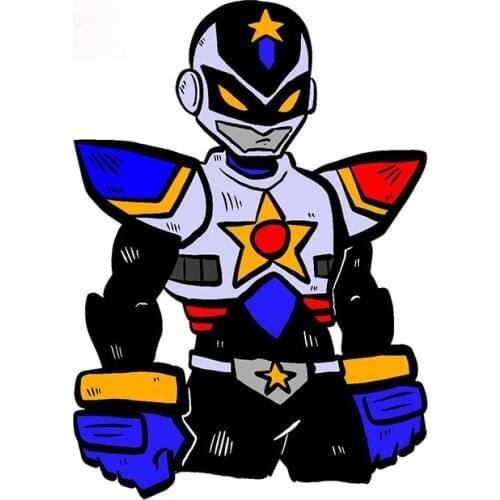 Personality Bozo Robot Masked Rider Car Sticker Camper Motorcycle Decal Occlusion Scratch Laptop Trunk Decoration Apply To Car