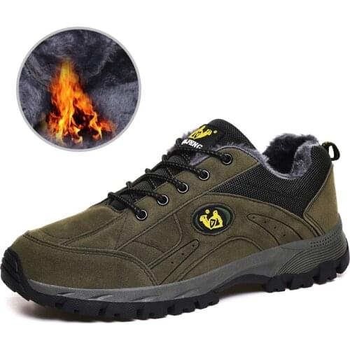 2020 New Couple Large Size Outdoor Hiking Shoes Hiking Shoes Autumn And Winter Non-slip Wear-resistant Warm Cotton Shoes 36-48