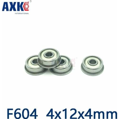2021 New Arrival Limited Axk 10pcs F604 F604zz F604z F604-2z 4x12x4 Flange Bearing Miniature Deep Groove Ball Shielded Bearings
