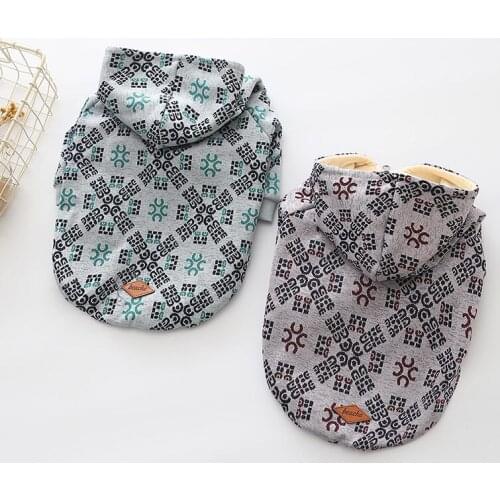 Ethnic Style French Bulldog Hoodies Pet Dog Clothes for Small Dogs Chihuahua Warm Coat Pug Costume Yorkshire Apparel