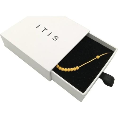 Wholesale 500pcs/lot White Custom Logo Printed Jewelry Box Packaging Paper Gift Jewelry Box Ring Earring Bracelet Boxes