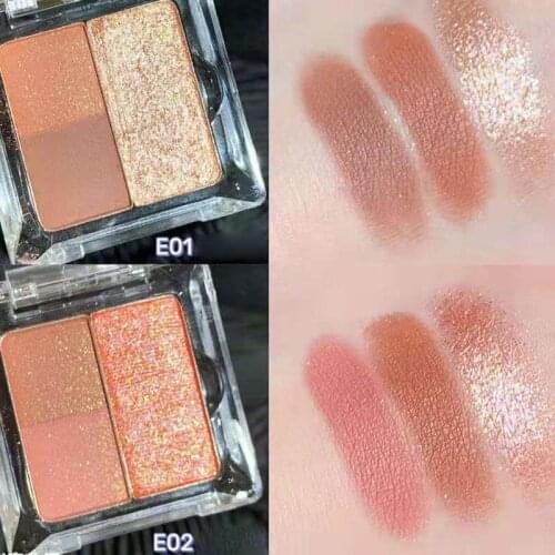 Eyeshadow Palette shimmer Matte Earth Transparent Grid Mashed Mini Portable Potato Eyeshadow Waterproof Eye Makeup TSLM1