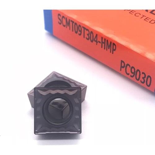 50PCS SCMT09T304 HMP PC9030 Carbide Turning Insert Plates Lathe Holder SSKCR/SSSCR/SSDCN Blades Suitable for Stainless Steel