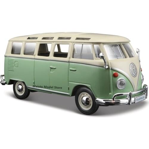Maisto 1:25 Retro Volkswagen Van Samba Highly-detailed die-cast precision model car Model collection gift