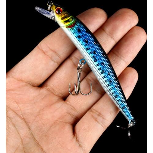 Hengjia 1pcs 10cm-8.4g Hot Sale Minnow Lure with Sharp Hook Sea Fishing Deep Diving Hard Bait for Bass