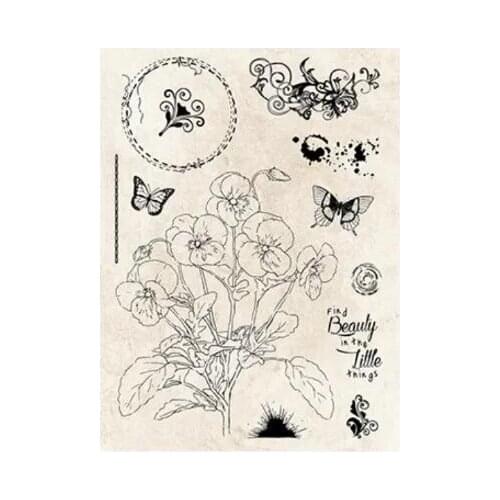 Flowers Transparent Clear Silicone Stamp/Seal for DIY scrapbooking/photo album Decorative clear stamp ST1018