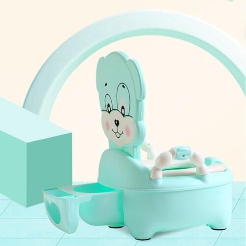 WC Cartoon Puppy Toilet Baby Potty Training Toilet Seat Comfortable Backrest Cartoon Pots Portable Baby Folding Pot For Children