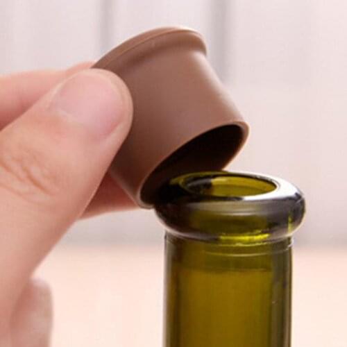 Silicone Wine Bottle Stopper Drinks Bottle Cork Bottle Sealer Stopper Cover Leak Free For Beer Kitchen Bar Preservation Tools