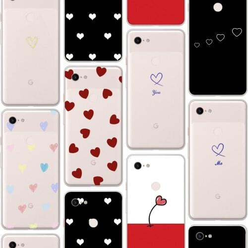 Ciciber Luxury Heart LOVE Case for Google Pixel 5 4 3 2 XL Soft Silicone Cover for Google Pixel 4a 3a XL Funda Coque Capa Shell