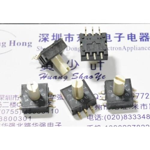 Taiwan DIP round up RM3HA-10R rotary DIP switch coding switch SMD 10 Shank 3: 3