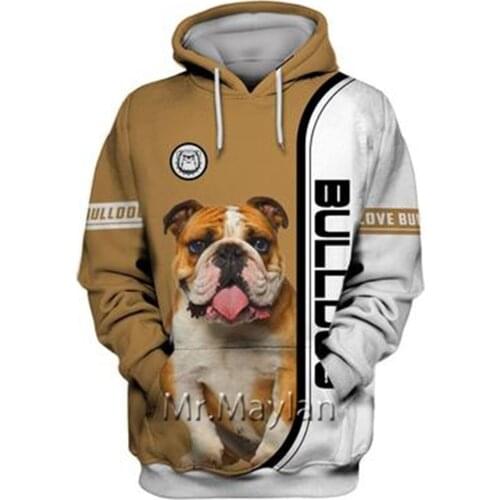 Personality Fashion Animal Pug 3D Printed Graphic Hoodie Men/Women Zip Hooded Streetwear Oversized Sweatshirt Harajuku Tops -A13