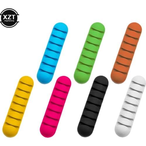 Cable Winder Earphone Cable Organizer Wire Storage Silicon Charger Cable Holder Clips for MP3 ,MP4 ,Mouse,Earphone