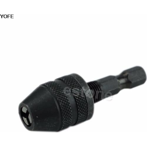 1/4 Mini Snap In Hex Shank Keyless Electric Drill Chuck Conversion Clamp 0.3-3mm