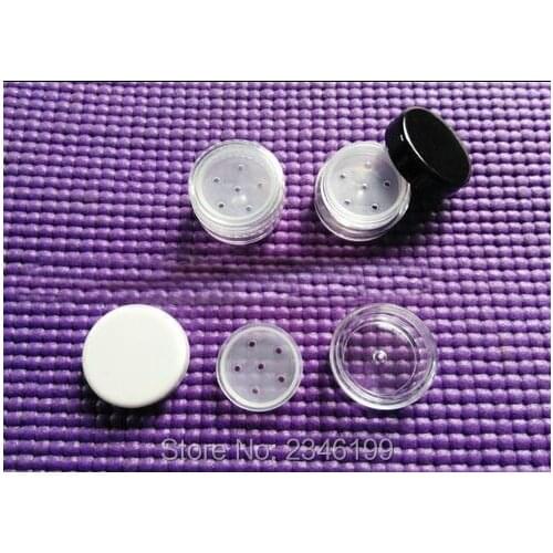 1G Small Round Box with Sifter Mesh, Cosmetic Powder Jar, Empty Small Jar, Cosmetics Sample Container, 50pcs/lot