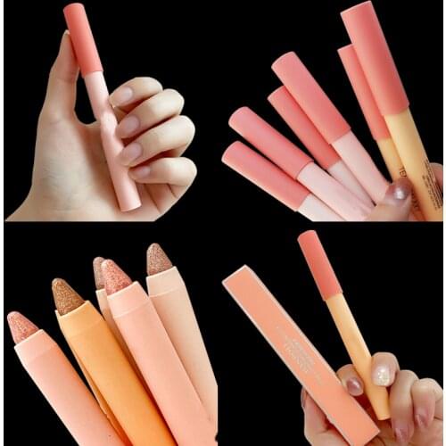 1PC Champagne Gold Lying Silkworm Pencil Pearlescent Eyeshadow Pen Long-lasting Waterproof Shiny Eye Shadow Pen Stick