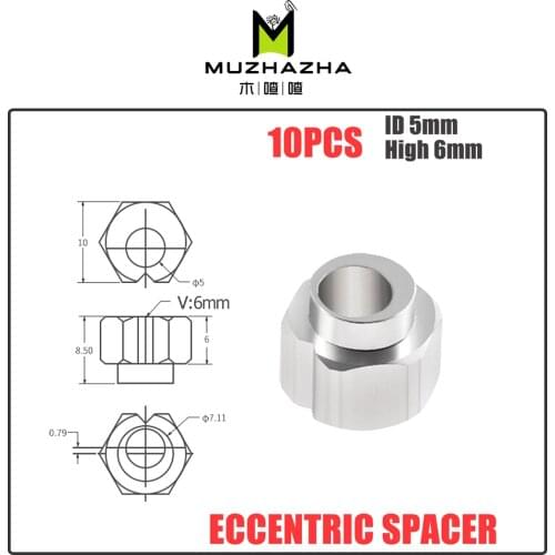 10pcs 6mm Eccentric Spacer apply V-Slot rail V-Wheels for Reprap 3D printer OX/Shapeoko CNC DIY parts print printed